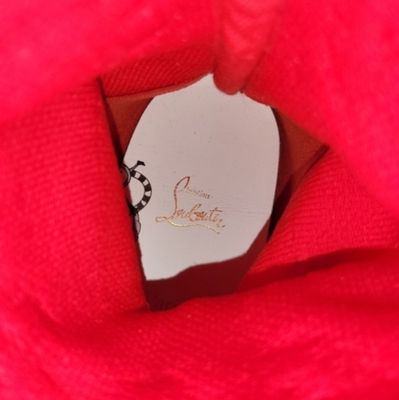 Christian Louboutin Kids Red Knit Sneakers - Picture 8 of 10